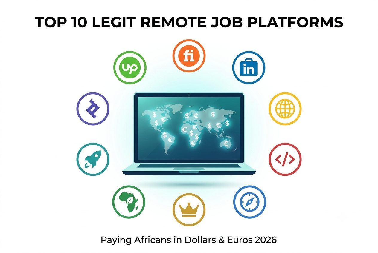 Top 10 Legit Remote Job Platforms Paying Africans in Dollars (USD) & Euros in 2026